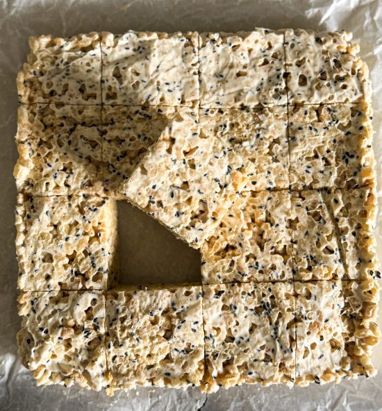 Miso and Black Sesame Rice Krispie Bars Recipe - foodnerd4life
